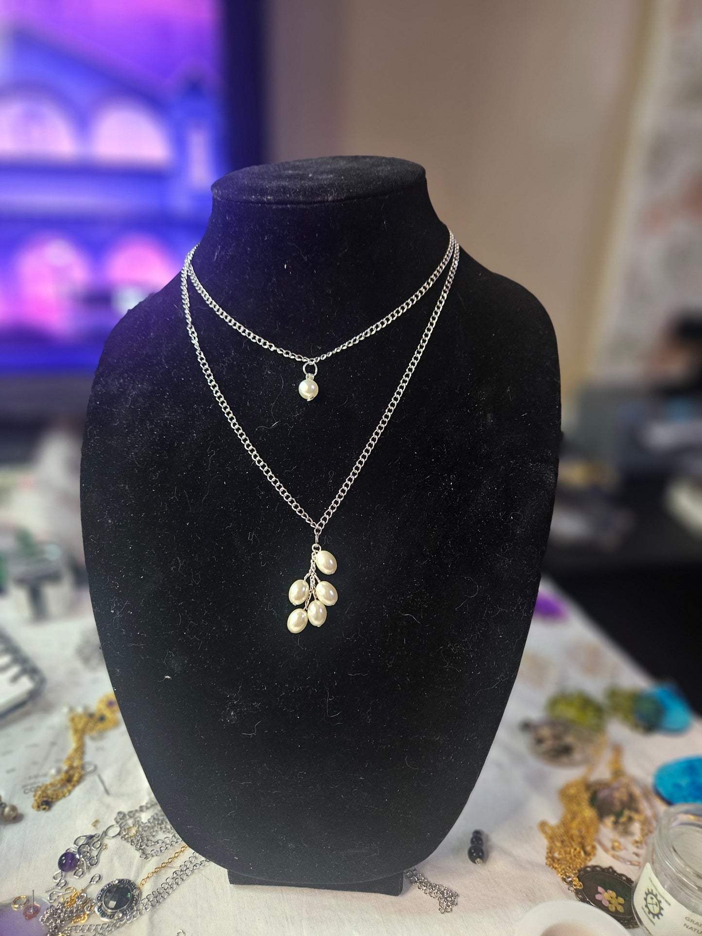 Two Layer Pearl Necklace